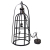 Lampa wisząca metalowa ażurowa LOFT CZARNA 70cm